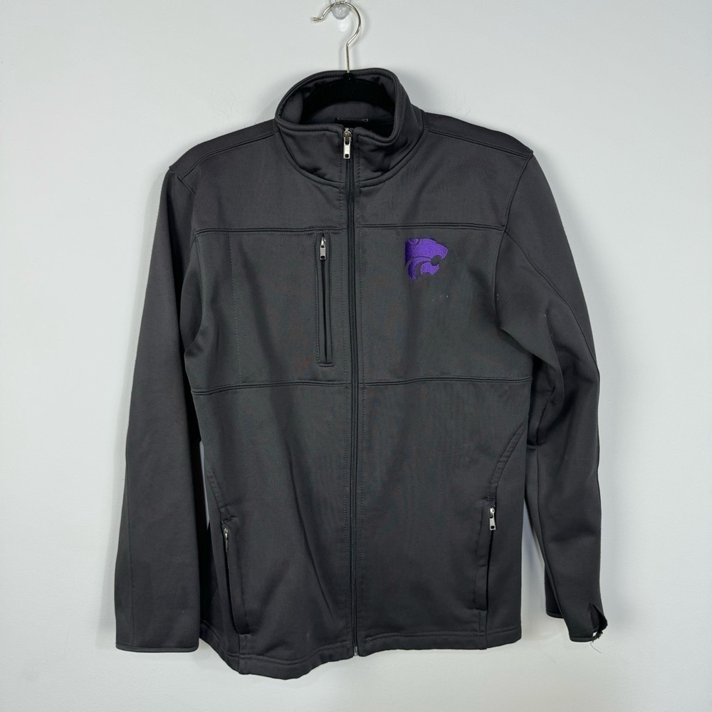 Genuine Grey Gray K-State University Wildcats Full Zip Jacket